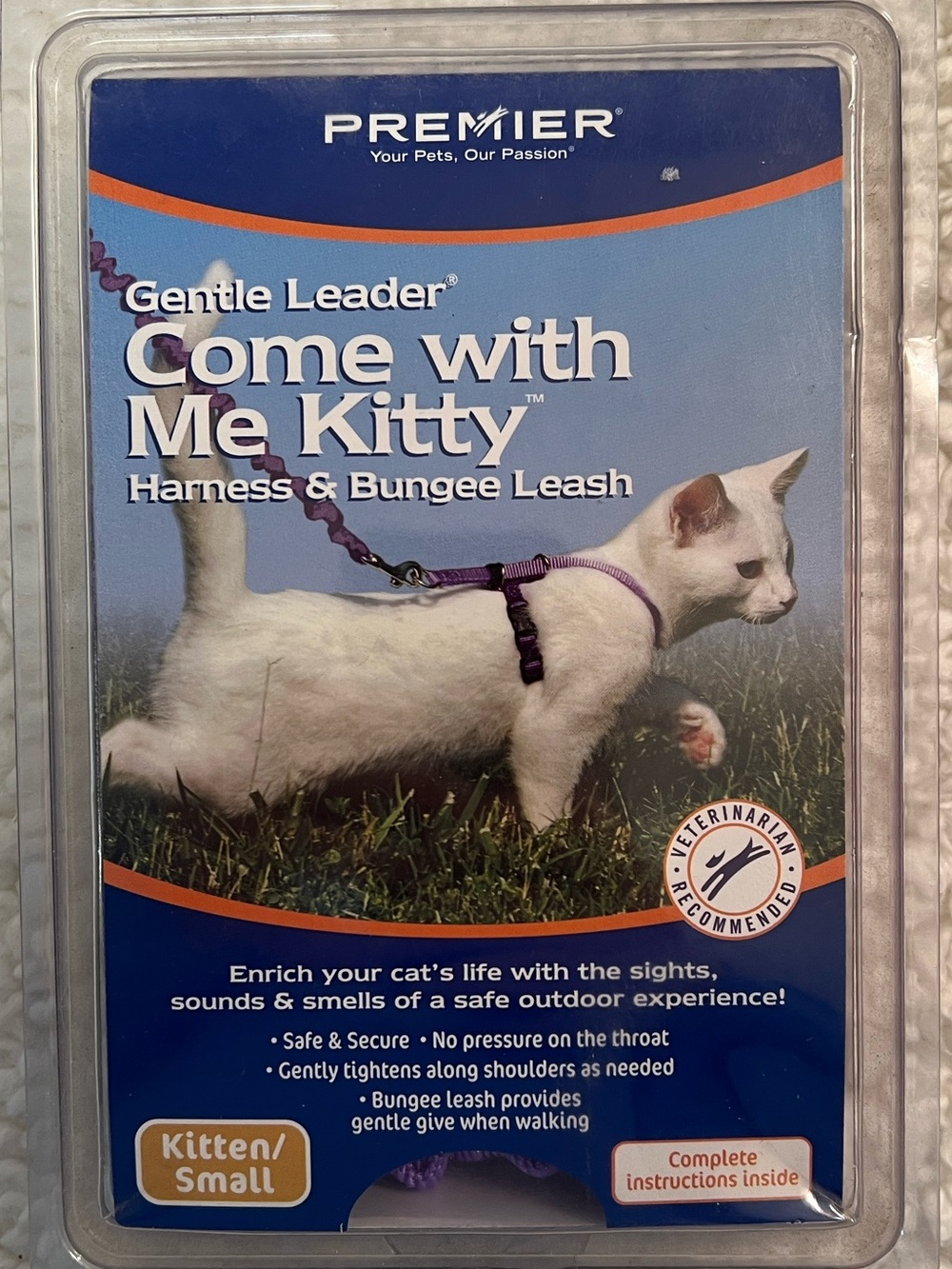 Premier PetSafe® Come with Me Kitty Harness & Bungee Leash Kitten Small Lilac